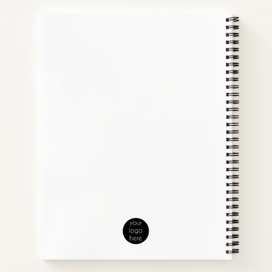 プロフェッショナルビジネスロゴQRコードと文字 ノートブック (裏面)