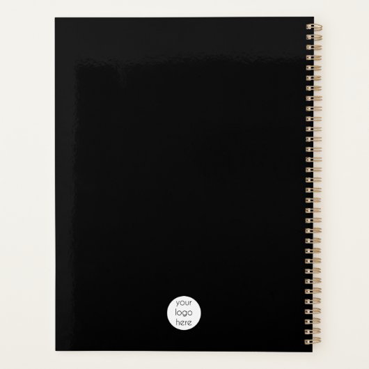 プロフェッショナルビジネスロゴQRコードと文字 プランナー手帳 (裏面)