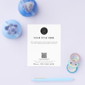 プロフェッショナルビジネスロゴQRコードプロモーション チラシ (シングル)