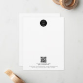 プロフェッショナルビジネスロゴQRコードプロモーション ノートカード (正面/裏面インサイチュ)