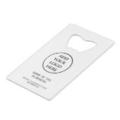 プロフェッショナルビジネス企業の会社のロゴ クレジットカード栓抜き (正面アングル)