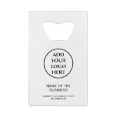 プロフェッショナルビジネス企業の会社のロゴ クレジットカード栓抜き (裏面)