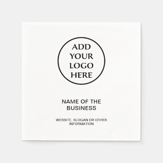 プロフェッショナルビジネス企業の会社のロゴ スタンダードカクテルナプキン (正面)