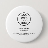 プロフェッショナルビジネス企業の会社のロゴ 缶バッジ (正面)