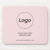 プロフェッショナルビジネス会社の企業のロゴピンク マウスパッド (正面)