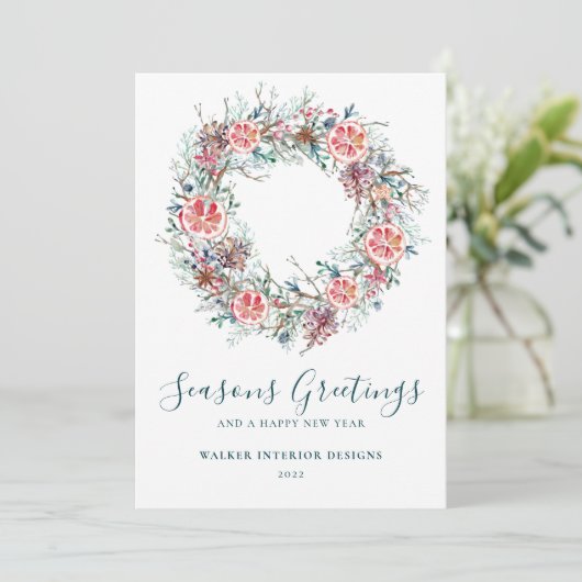 プロフェッショナルビジネス季節のごあいさつクリスマス シーズンカード (スタンド正面)