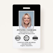 プロフェッショナルビジネス従業員IDセキュリティブラック バッジ (正面)