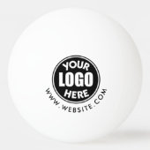 プロフェッショナルビジネスQRコードロゴミニマルシンプル 卓球ボール (裏面)