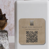 プロフェッショナルビジネスQRコードロゴ原料リスト スクエアシール