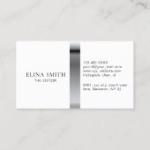 プロフェッショナルビデオエディターブラック金ゴールド名刺 名刺 (裏面)