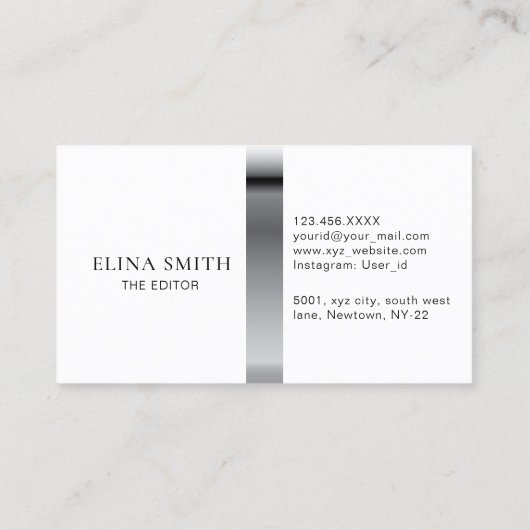 プロフェッショナルビデオエディターブラック金ゴールド名刺 名刺 (裏面)