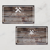 プロフェッショナルビルダーカーペンターツールウッドワーキング 名刺 (正面/裏面)