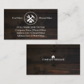 プロフェッショナルビルダーカーペンターツールウッドワーキング 名刺 (正面/裏面)