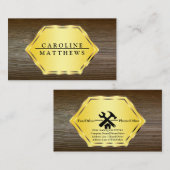 プロフェッショナルビルダーカーペンターツールウッドワーキング 名刺 (正面/裏面)