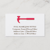 プロフェッショナルビルダーカーペンターツールウッドワーキング 名刺 (裏面)