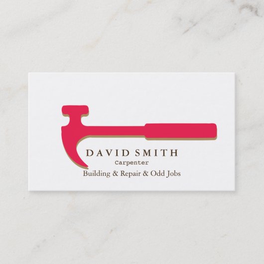 プロフェッショナルビルダーカーペンターツールウッドワーキング 名刺 (正面)