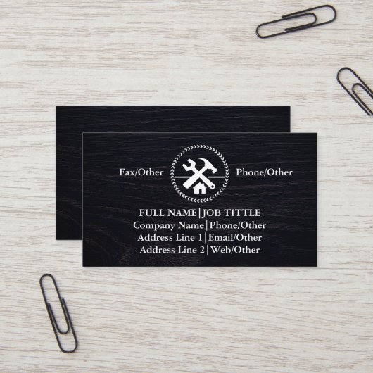 プロフェッショナルビルダー 大工 道具 木工 名刺 (正面/裏面インサイチュ)
