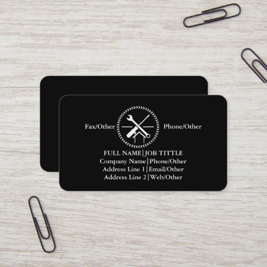 プロフェッショナルビルダー 大工 道具 木工 名刺 (正面/裏面インサイチュ)