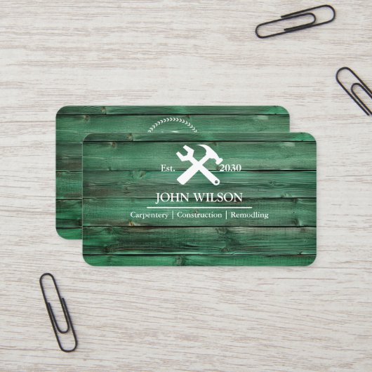 プロフェッショナルビルダー 大工 道具 木工 名刺 (正面/裏面インサイチュ)
