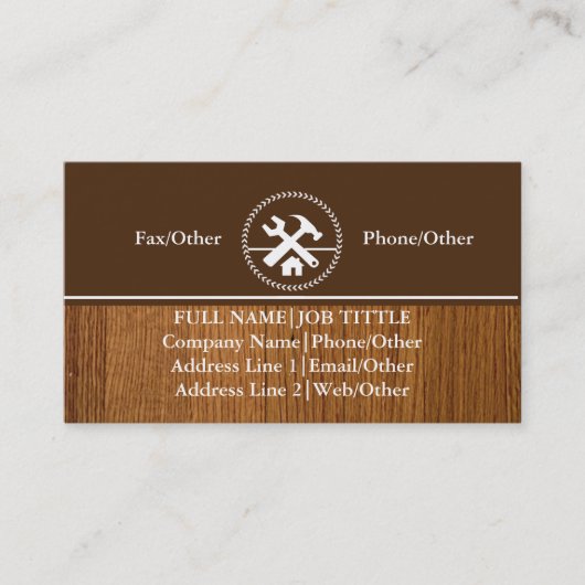 プロフェッショナルビルダー 大工 道具 木工 名刺 (正面)