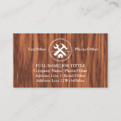 プロフェッショナルビルダ大工ツール木工 名刺 (裏面)