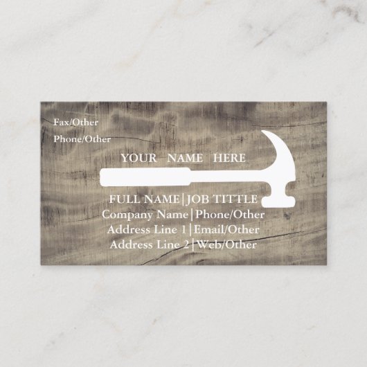 プロフェッショナルビルダ大工ツール木工 名刺 (正面)