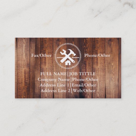 プロフェッショナルビルダ大工ツール木工 名刺 (正面)