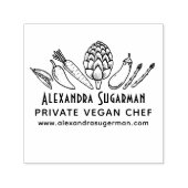 プロフェッショナルビーガン野菜ビジネスロゴ1 セルフインキングスタンプ (デザイン)