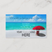 プロフェッショナルビーチエステート会社のロゴ 名刺 (裏面)