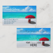 プロフェッショナルビーチエステート会社のロゴ 名刺 (正面/裏面)