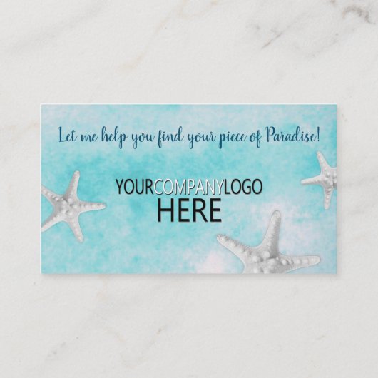 プロフェッショナルビーチ実在エステートStarfish Yourロゴ 名刺 (裏面)