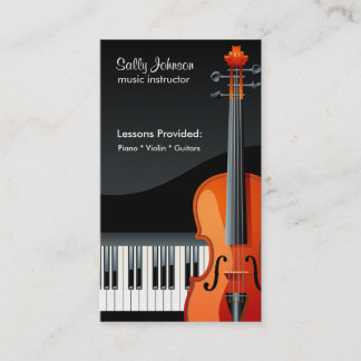 プロフェッショナルピアノとバイオリン音楽教師 名刺