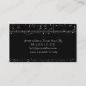 プロフェッショナルピアノ音楽先生カード 名刺 (裏面)