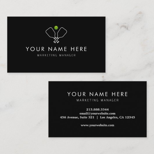 プロフェッショナルピックルボール名刺 名刺 (正面/裏面)