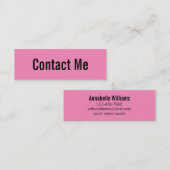 プロフェッショナルピンクとブラック連絡カード コーリングカード (正面/裏面)