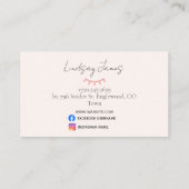 プロフェッショナルピンクのQRコードスキャンをブックに 名刺 (裏面)