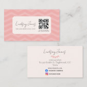 プロフェッショナルピンクのQRコードスキャンをブックに 名刺 (正面/裏面)