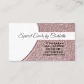 プロフェッショナルピンクグリッターQRコードテンプレート 名刺 (裏面)