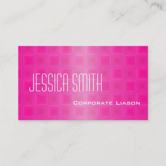 プロフェッショナルピンクスクウェア 名刺 (正面)