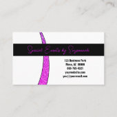 プロフェッショナルピンクスリバーフェイクグリッター写真QR 名刺 (裏面)