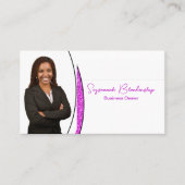 プロフェッショナルピンクスリバーフェイクグリッター写真QR 名刺 (正面)