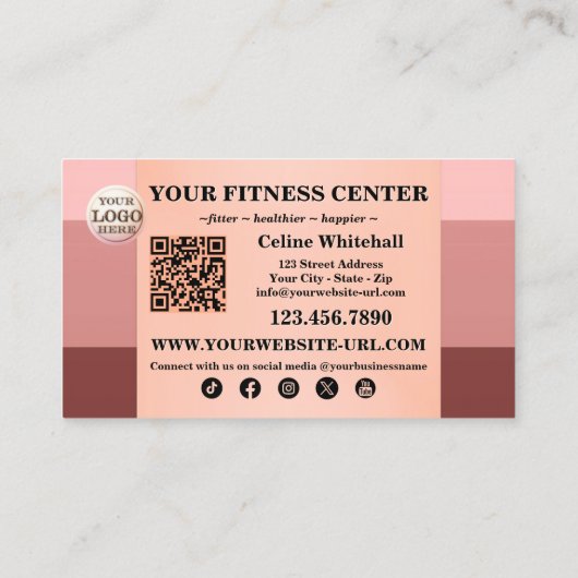 プロフェッショナルピンクフォトフィットネスセンター 名刺 (裏面)