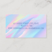 プロフェッショナルピンクフラミンゴ、ホログラフィック抽象芸術 名刺 (裏面)