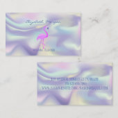 プロフェッショナルピンクフラミンゴ，ホログラフィック 名刺 (正面/裏面)
