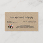 プロフェッショナルピンクフローラカメラ写真家クラフト 名刺 (裏面)