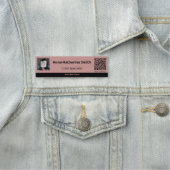 プロフェッショナルピンクブラックイメージQRコード 名札 (インサイチュ)