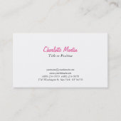 プロフェッショナルピンクホワイトマネージャのコンサルタント責任者 名刺 (正面)