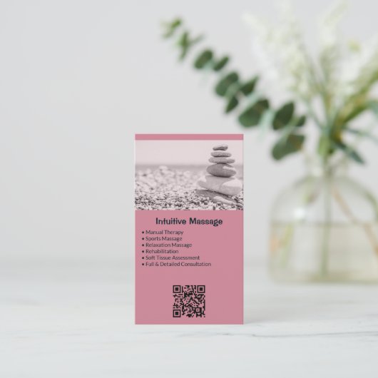 プロフェッショナルピンクマッサージ名刺&写真 ロイヤリティカード (スタンド正面)