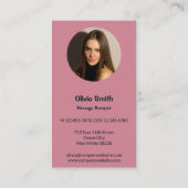 プロフェッショナルピンクマッサージ名刺&写真 ロイヤリティカード (裏面)