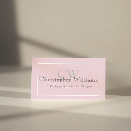プロフェッショナルピンクミニマリスト名刺 名刺